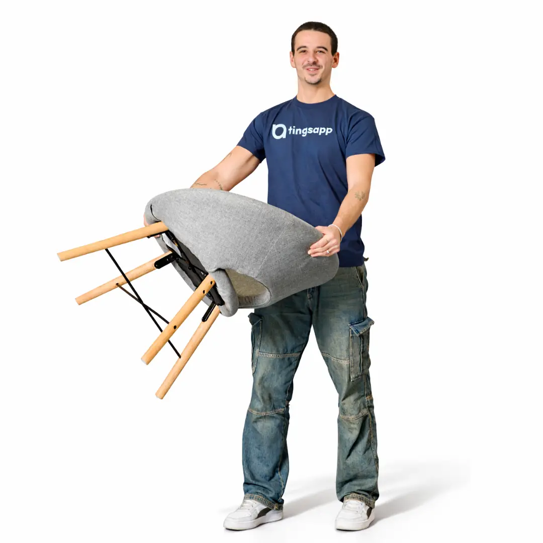 Professional mover loading truck